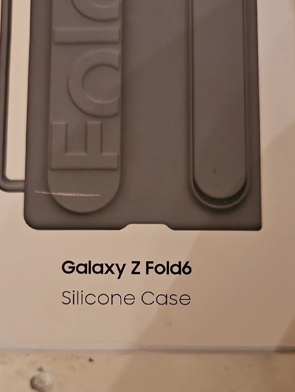 Samsung Galaxy Z Fold6 Silicone Case in Gray with Integrated Stand